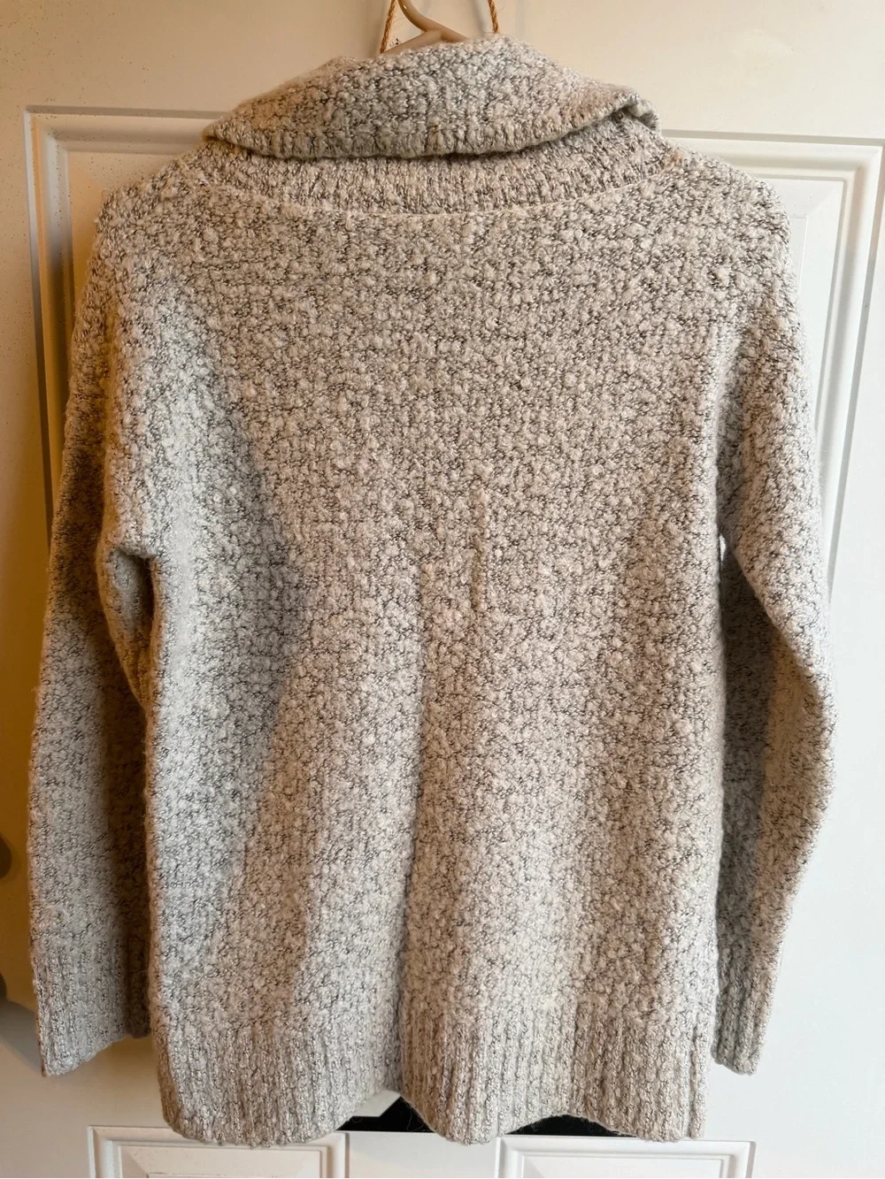 Columbia Cream Bouclé Cowl Neck Sweater